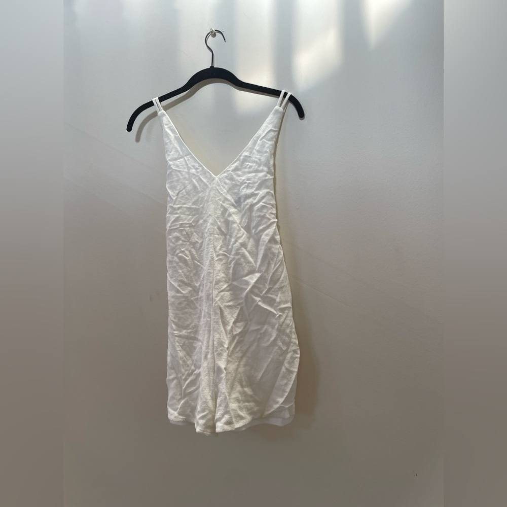 White Tie Back Romper